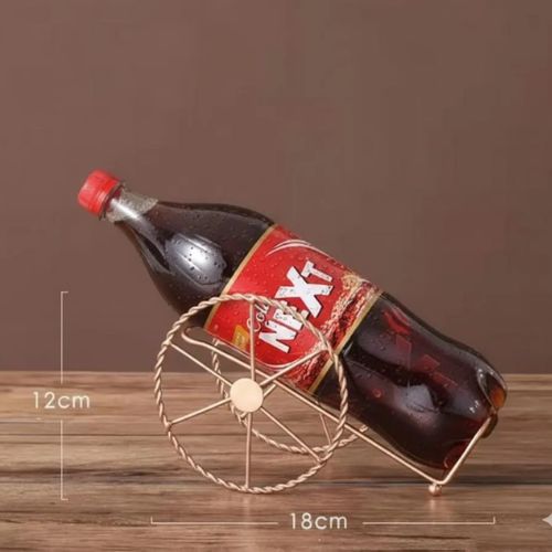 Retro Metal Cold Drink Stand Golden Iron Bottle Rack