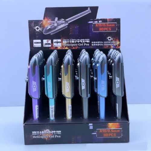 Helicopter Light Metal Gel Pen Set With Comfortable Grip