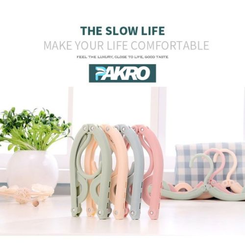 Pack of 10 - Portable Folding Clothes Hangers with Slots