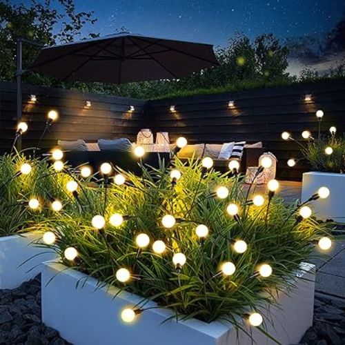 Garden Lights – New Upgraded Solar Powered Firefly Waterproof Lights