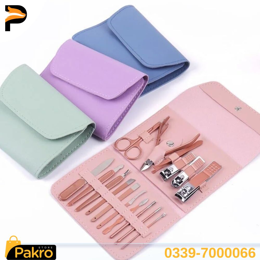 16 Pcs Premium Stainless Steel Nail Care Set |  Beauty Essentials Set | Gift Item
