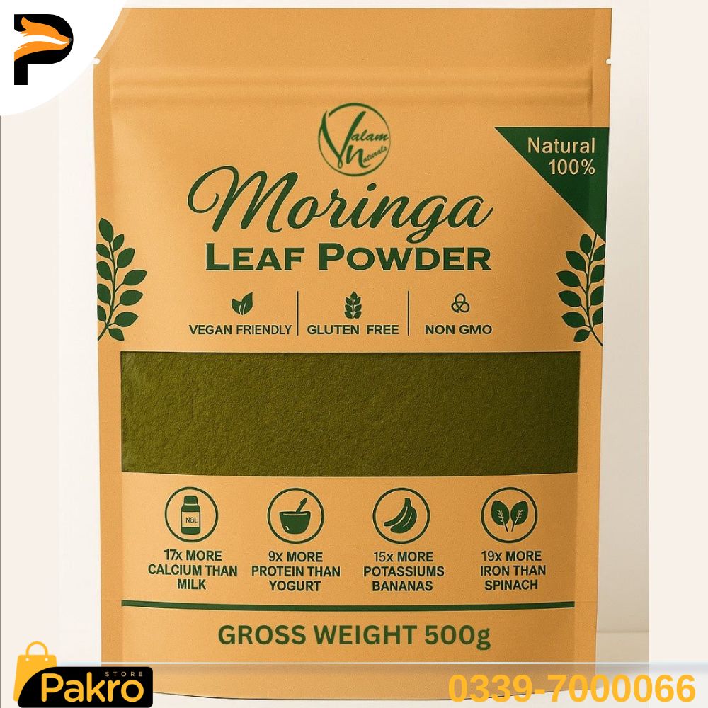 Organic Moringa Leaf Powder | Natural Superfood For Weight Loss, Immunity Boost, Energy Support & Height Growth