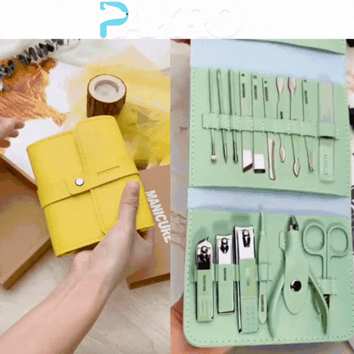 16 pcs Stainless Steel Nail Cutter Clipper Tool Box Set For Personal Care Manicure Set