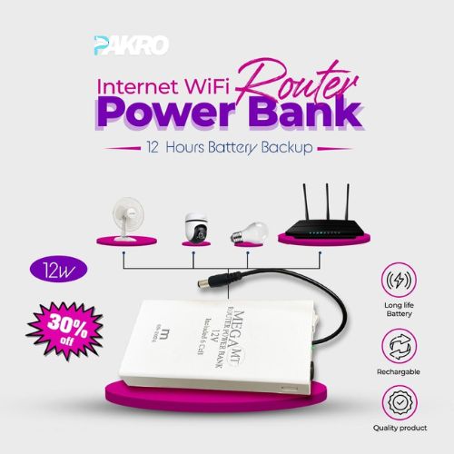 12V High-Power Router Power Bank 20000mAh | 8 to 10 Hours Backup
